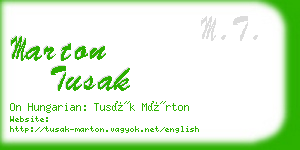 marton tusak business card